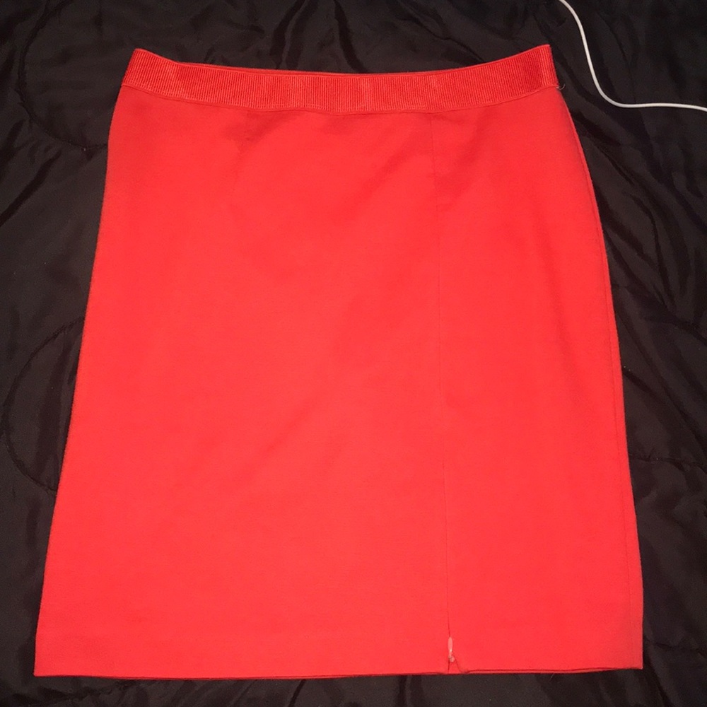 Orange Office Skirt
